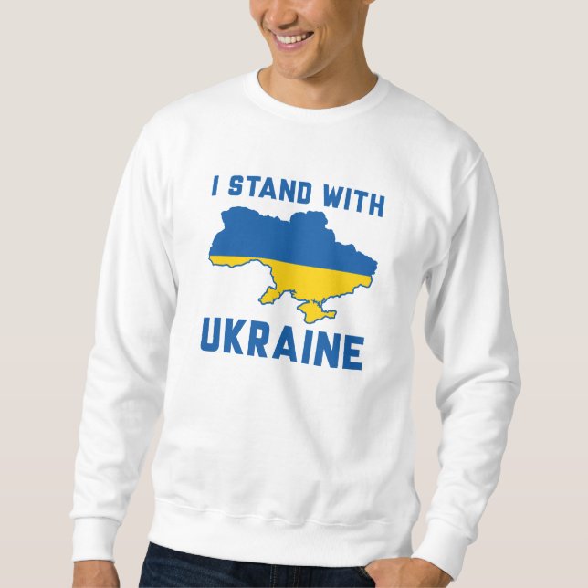Sudadera Estoy de pie con Ucrania (Anverso)
