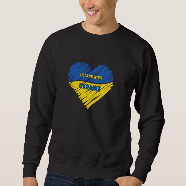 Sudadera Estoy de pie con Ucrania (Anverso)