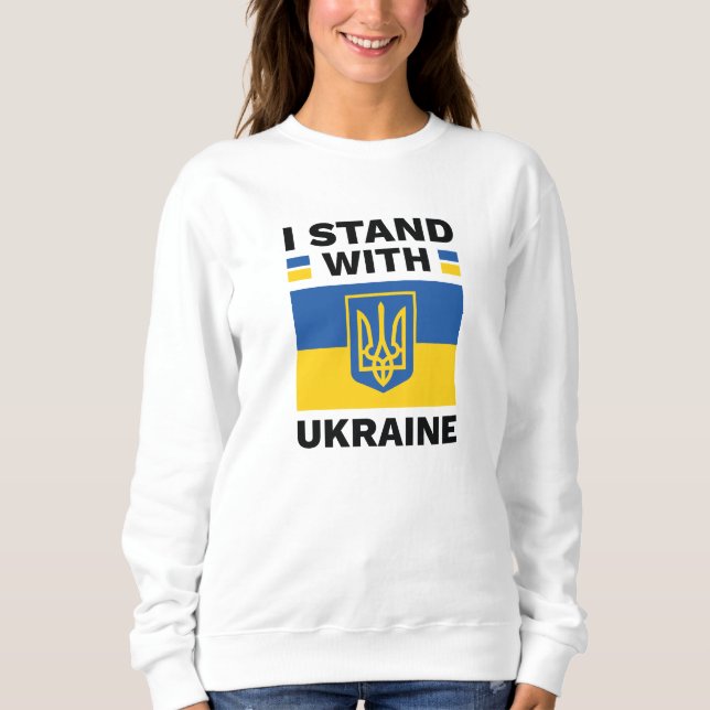 Sudadera Estoy de pie con Ucrania (Anverso)