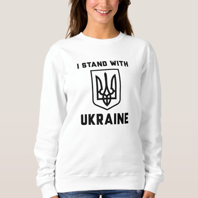 Sudadera Estoy de pie con Ucrania (Anverso)