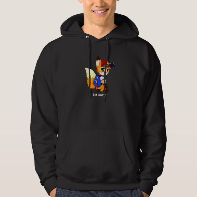 Sudadera ESTOY DE VUELTA Mochila de zorrito bebé lindo Gorr (Anverso)