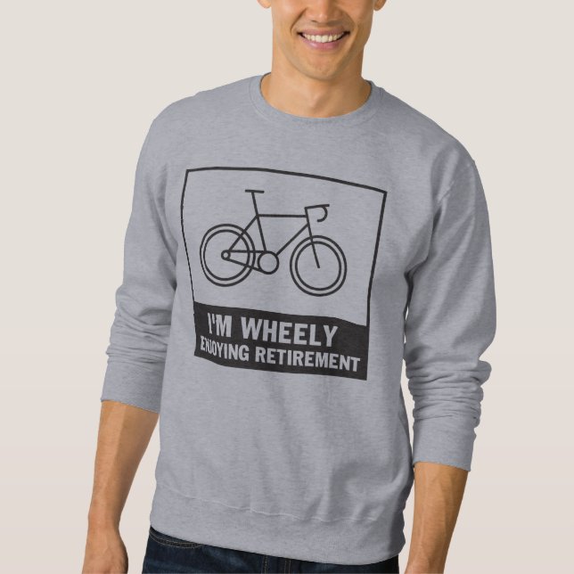 Sudadera Estoy disfrutando del retiro en bicicleta divertid (Anverso)