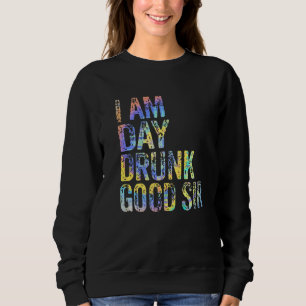 Sudadera Estoy El Día Borracho Buen Señor Beber Vino Tejido
