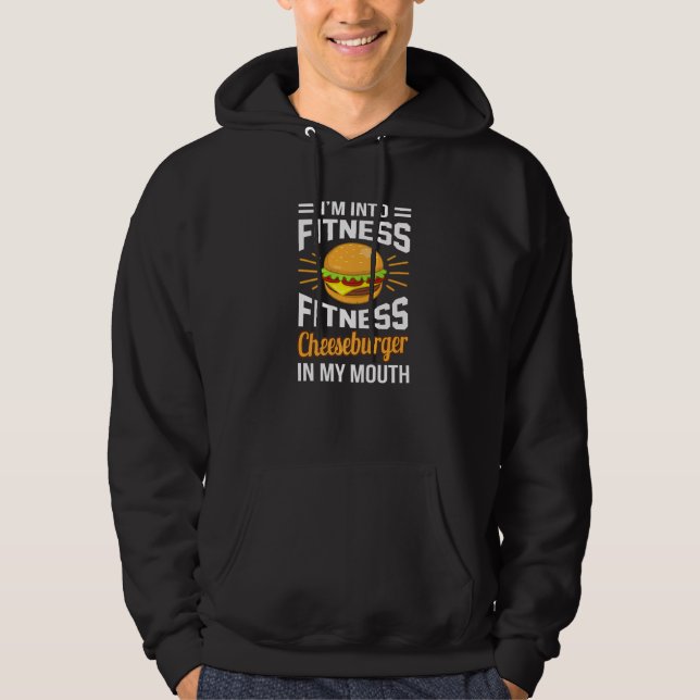 Sudadera Estoy en forma Cheeseburger Hamburger Food Grap (Anverso)