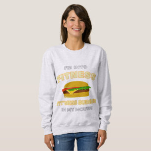 Sudadera Estoy en la hamburguesa Fitness Fit en mi comida d