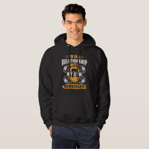 Sudadera Estoy en una relación con mi gimnasio de fitness t