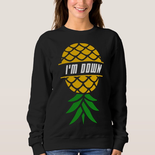 Sudadera Estoy en vacaciones hawaianas de piña con fruta tr (Anverso)