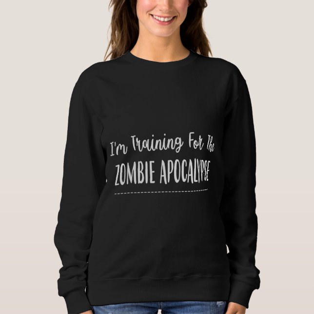 Sudadera Estoy entrenando para el Chiste sarcástico (Anverso)