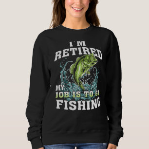 Sudadera Estoy jubilado mi trabajo es ir a pescar peces div