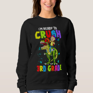Sudadera Estoy Listo Para Aplastar 3er Grado Dinosaurio De