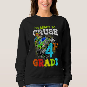 Sudadera Estoy listo para aplastar 4to grado dinosaurio de 
