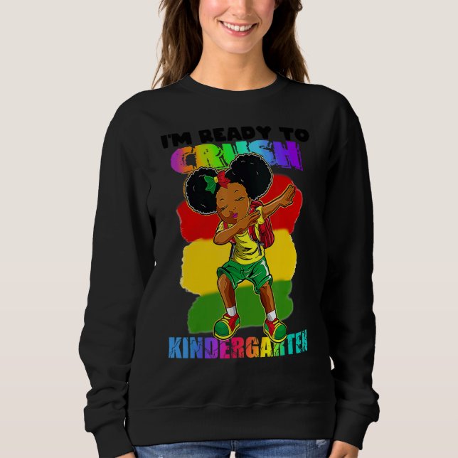 Sudadera Estoy listo para aplastar a Kinder Garten Chica ne (Anverso)