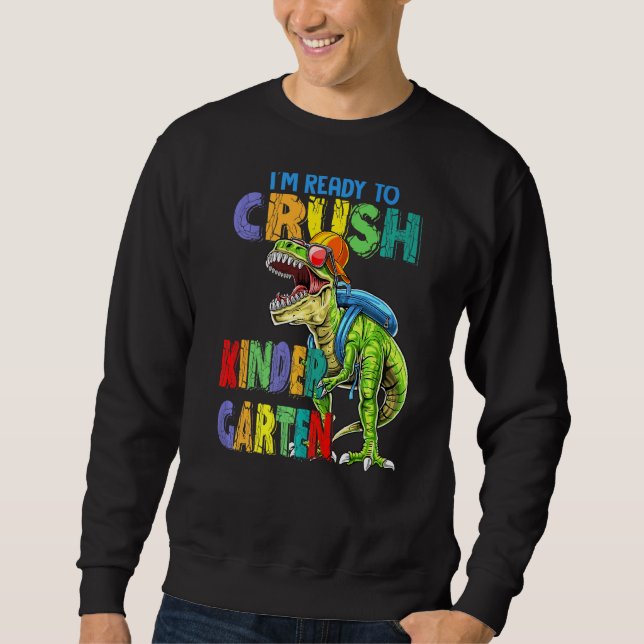 Sudadera Estoy listo para aplastar a los dinosaurios de gua (Anverso)