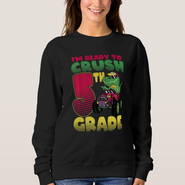 Sudadera Estoy listo para aplastar a Monstruo de Dinosaurio (Anverso)
