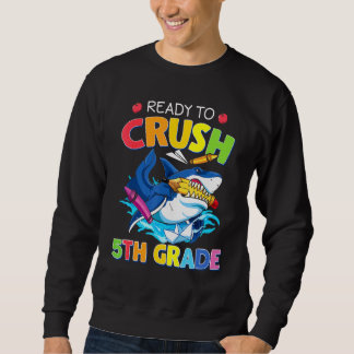 Sudadera Estoy listo para aplastar a tiburón de quinto grad