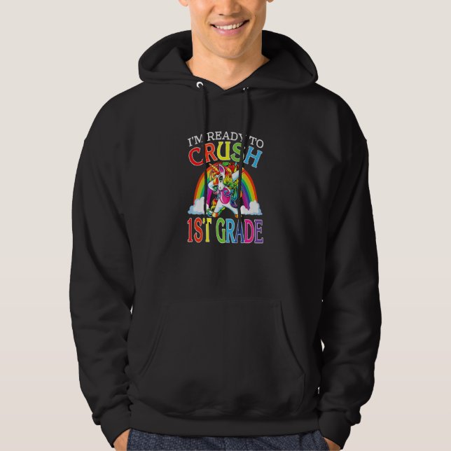Sudadera Estoy listo para aplastar arcoíris de unicornio li (Anverso)