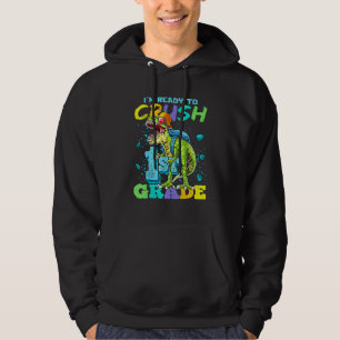 Sudadera Estoy listo para aplastar dinosaurios de 1er grado
