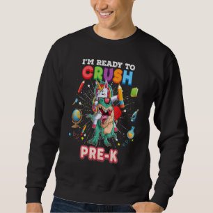 Sudadera Estoy listo para aplastar el dinosaurio unicornio
