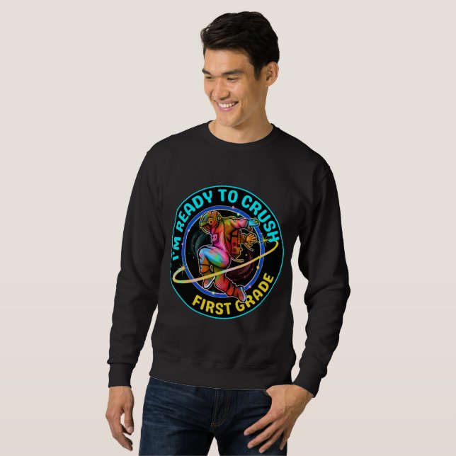 Sudadera Estoy listo para aplastar el primer grado (Anverso completo)