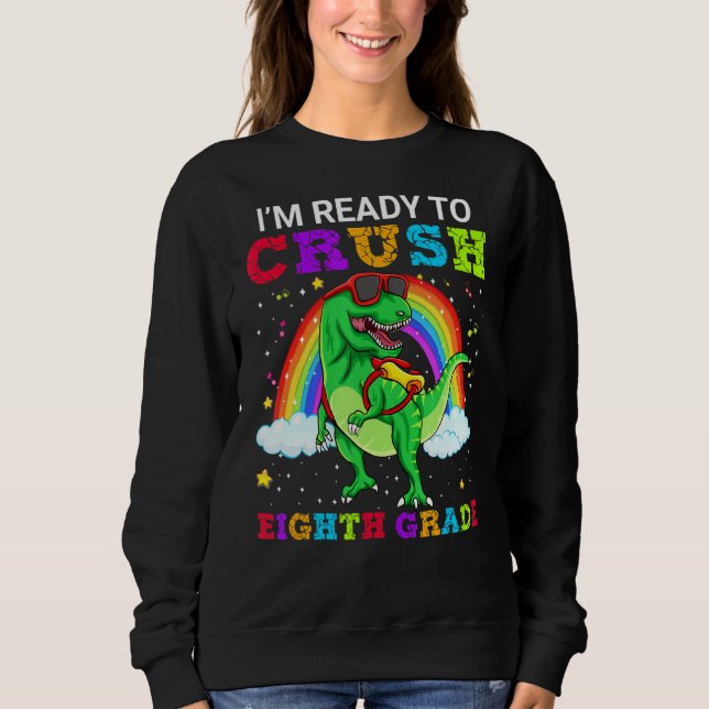 Sudadera Estoy listo para aplastar Tee de Dinosaurio T Rex  (Anverso)