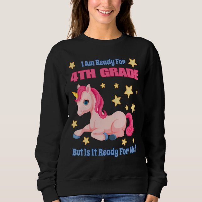 Sudadera Estoy listo para el cuarto grado, pero está listo  (Anverso)