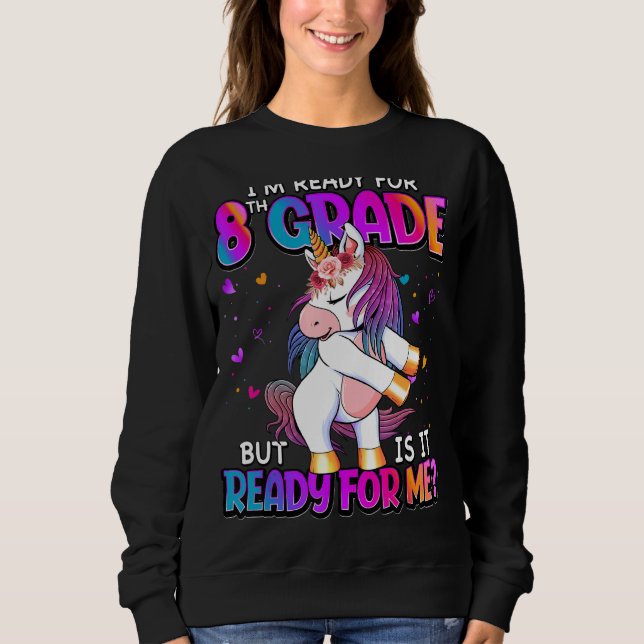 Sudadera Estoy listo para el octavo grado de vuelta a la es (Anverso)