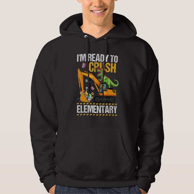 Sudadera Estoy Listo Triturar Construcción de Dinosaurios E (Anverso)