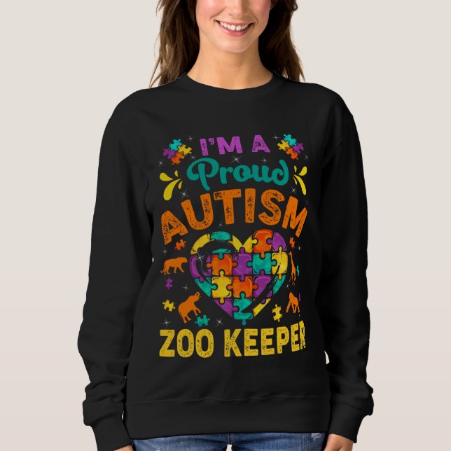 Sudadera Estoy Orgullosa De Que El Zoológico De Autismo Ten (Anverso)