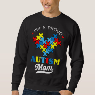 Sudadera Estoy Orgullosa Mamá Autismo Conciencia Corazón Au