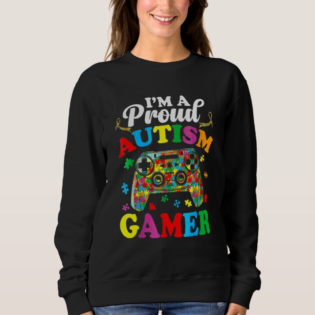 Sudadera Estoy Orgulloso de que el autismo atrevió a niños (Anverso)