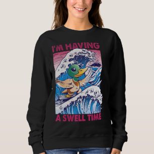 Sudadera Estoy Pasando Un Surf De Pato De Surf En Tiempos D