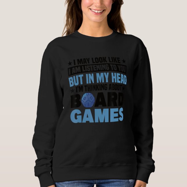 Sudadera Estoy pensando sobre la mesa de juego de mesa de j (Anverso)