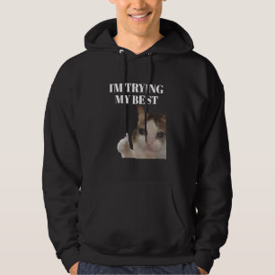 Sudadera Estoy probando mi mejor meme de gato divertido par