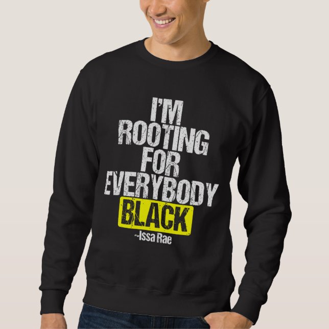 SUDADERA ESTOY RAYANDO PARA TODO EL PODER BLM NEGRO (Anverso)