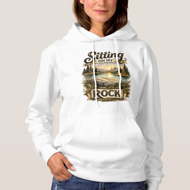 Sudadera Estoy Sentado en Mi Roca (Anverso)