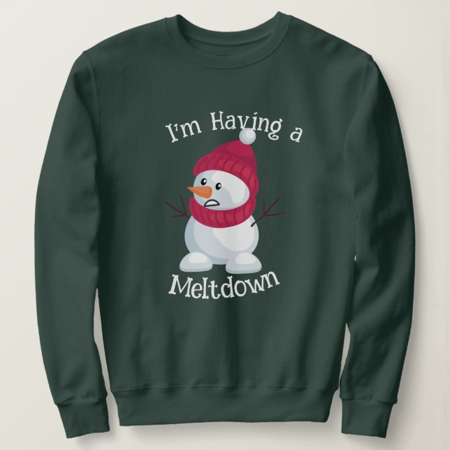 Sudadera estoy teniendo un caos de navidades graciosos de l (Anverso del diseño)