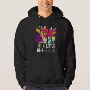 Sudadera Estoy un poco bi furioso bisexual arcoíris bisexua