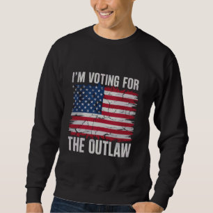 Sudadera Estoy votando por la política divertida de EE.UU.