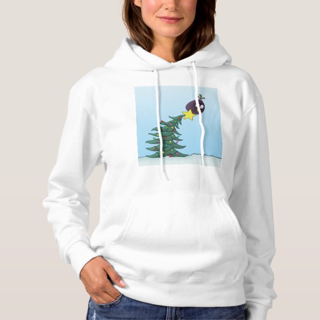 Sudadera Estrella de árbol de navidad para aves personaliza (Anverso)