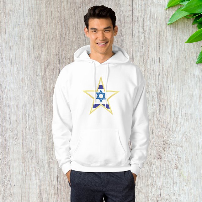 Sudadera Estrella de David Bandera Israelí con Ribete Dorad (Subido por el creador)