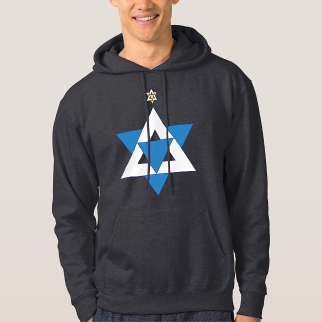Sudadera Estrella de David Christmas Tree (Anverso)