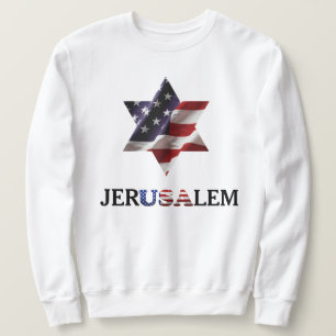 Sudadera Estrella de David USA, jerUSAlem Israel Palestina 