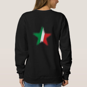 Sudadera Estrella de graffiti con bandera italiana normal c