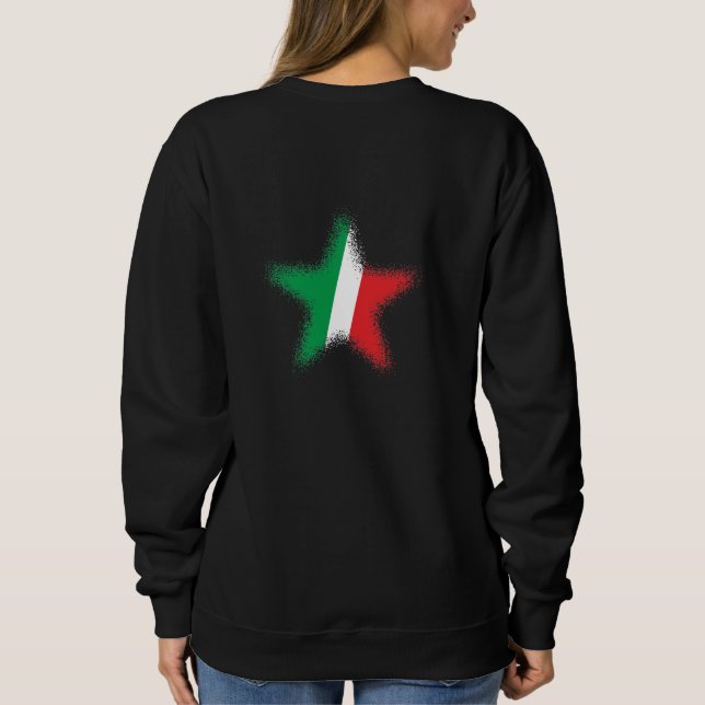 Sudadera Estrella de graffiti con bandera italiana normal c (Reverso)