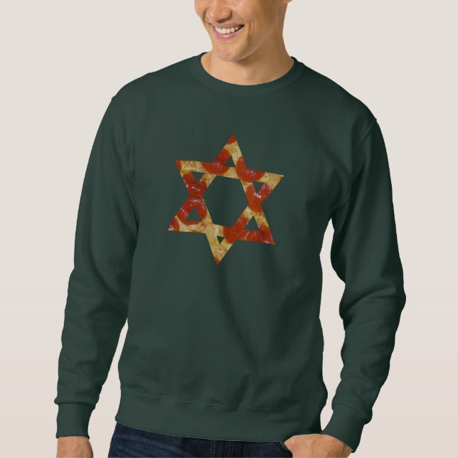 Sudadera estrella de pizza de david (Anverso)