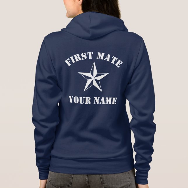 Sudadera Estrella náutica azulada y azul blanco para mujere (Reverso)