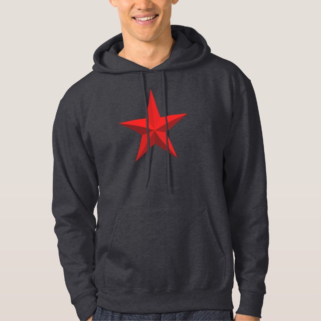 Sudadera Estrella Roja - Símbolo Geométrico Mínimo (Anverso)