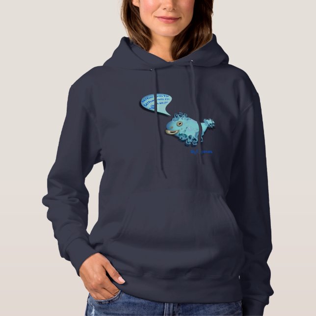 Sudadera estrellado, cómico, pegatina, que soy, qué soy, (Anverso)