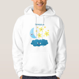 Sudadera Estrellas de canto, personalizado de luna y nube