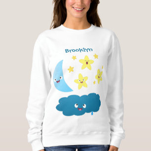Sudadera Estrellas de canto, personalizado de luna y nube